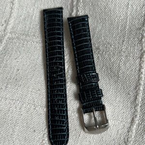 New Michele lizard black and blue 16mm strap